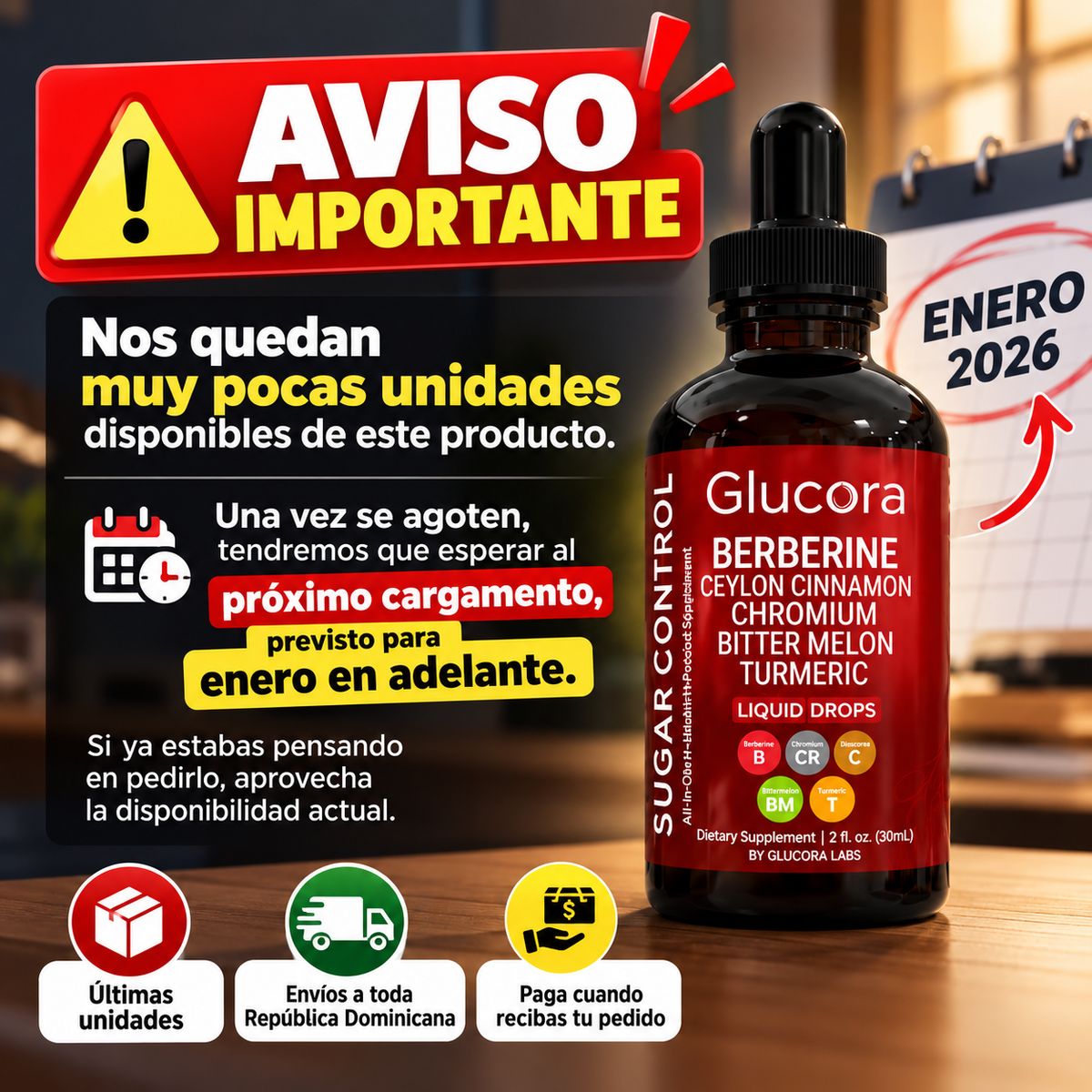 Glucora Berberine-Te ayuda controla tus niveles de Azucar