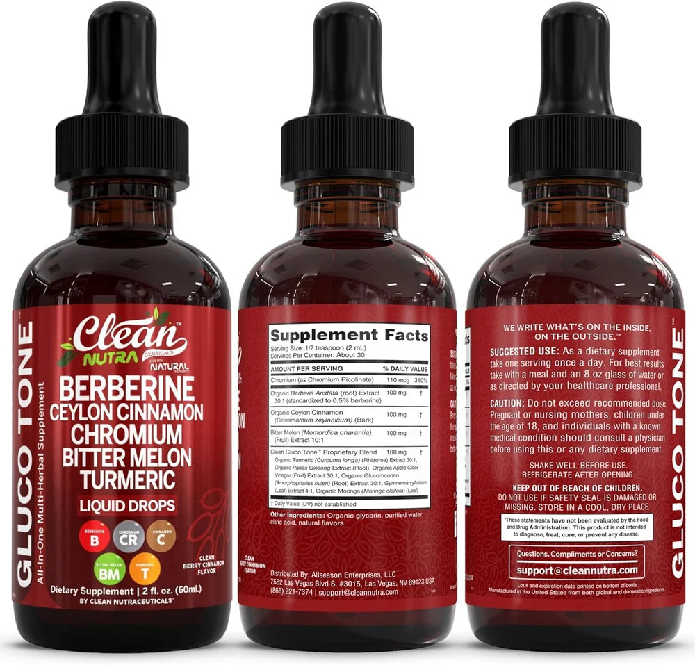Berberine Metabolic Drops control total de la azucar.