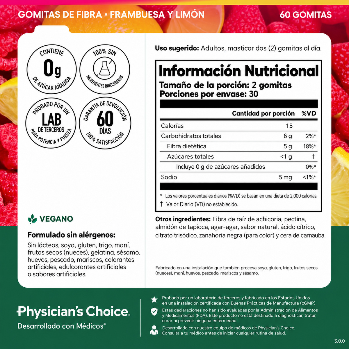 Fiber Gummies – Gomitas de Fibra Prebiótica Apoyo diario para tu digestión y regularidad intestinal